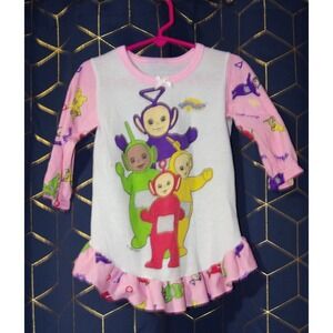 Vintage 90s Y2K Teletubbies Ragdoll Nightgown 2T RARE HTF Tinky Winky USA
